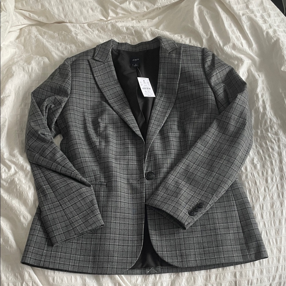 J. Crew Gray Plaid Women's Blazer